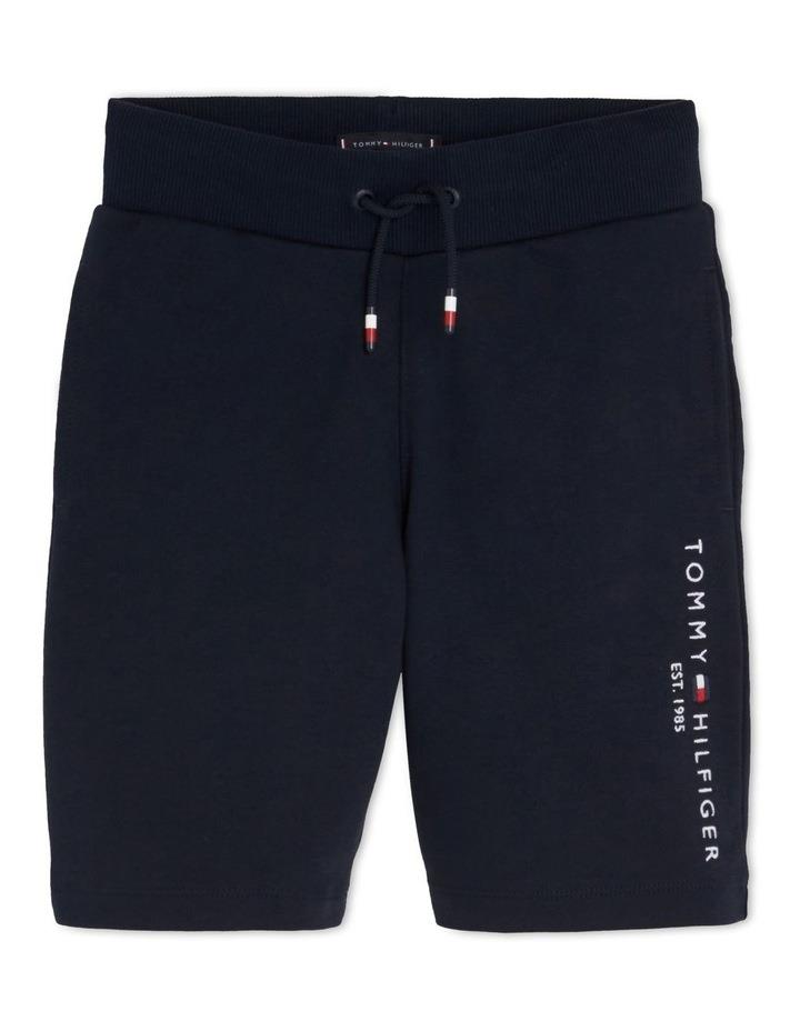 Tommy Hilfiger Boys 3-7 Essential Organic Cotton Logo Shorts in Blue Navy 3