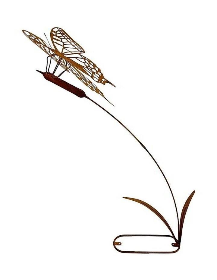 Willow & Silk Metal Figurine Flying Butterfly Stake in Rust