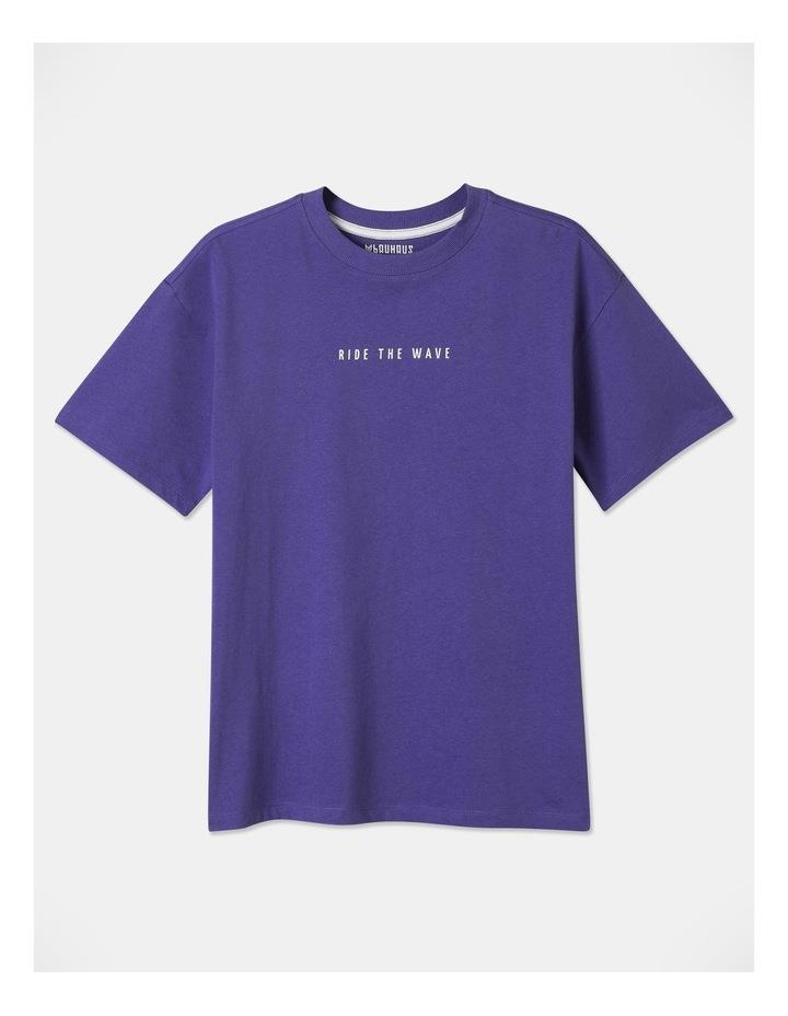 Bauhaus Essentials Print T-Shirt in Purple 10
