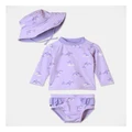 Sprout Dolphin 3pc Rashy Set in Purple 0