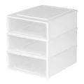 Traderight Group Storage Drawers Wardrobe Clothes Organiser 3 Pack in White