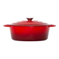 HEALTHY CHOICE 26cm Enamelled Cast Iron Casserole 4.7L in Red