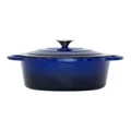 HEALTHY CHOICE 26cm Enamelled Cast Iron French Oven Casserole 4.7L in Blue