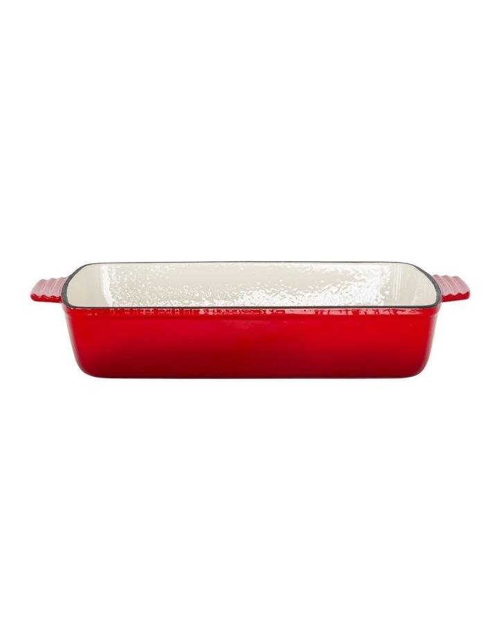 HEALTHY CHOICE Enamelled Cast Iron 38.5x23cm Rectangular Roaster 3.4L in Red