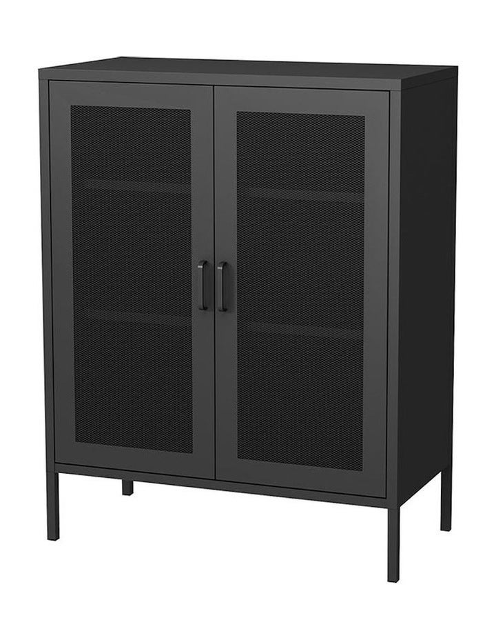Levede Steel Kitchen Cupboard Office Storage Cabinet in Black