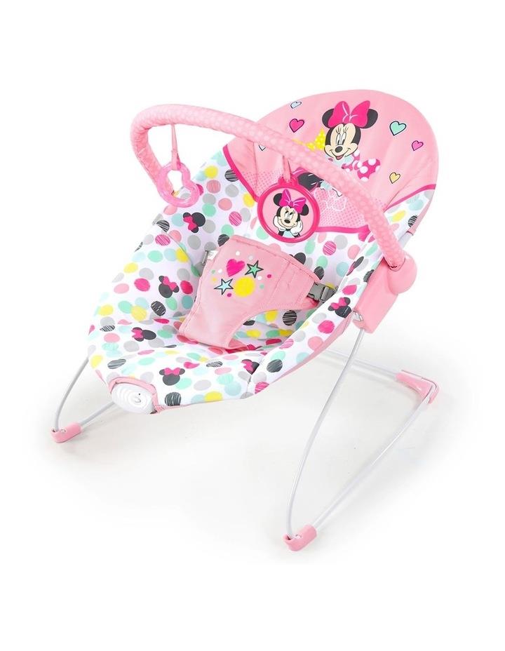 BRIGHT STARTS Disney Minnie Mouse Spotty Dotty Vibrating Bouncer in Pink