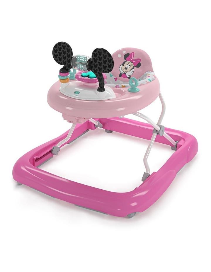 BRIGHT STARTS Disney Minnie Mouse Foldable Baby Walker with Music & Play Toys in Pink