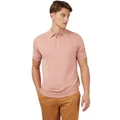 Ben Sherman Signature Short Sleeve Knitted Polo T-shirt in Red L
