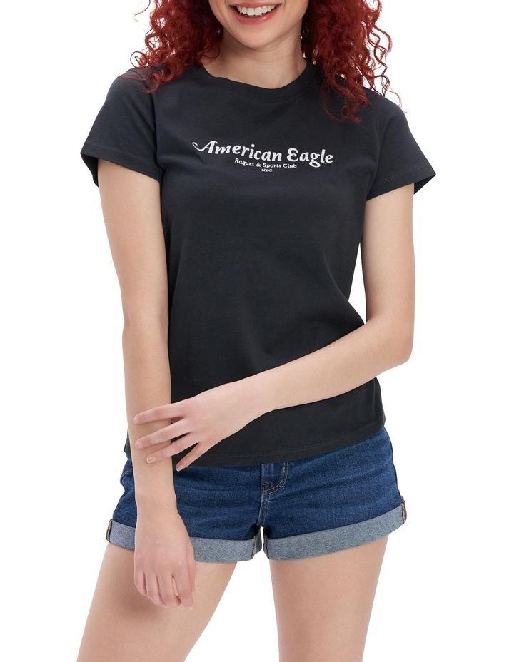 American Eagle Classic Graphic Tee in Washed Black XS