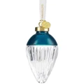 Waterford Christmas Crystal Ornaments Faith Drop Bauble in Fjord Teal 7cm