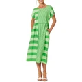 Gordon Smith Terrace Spliced Linen Dress in Apple Green 12