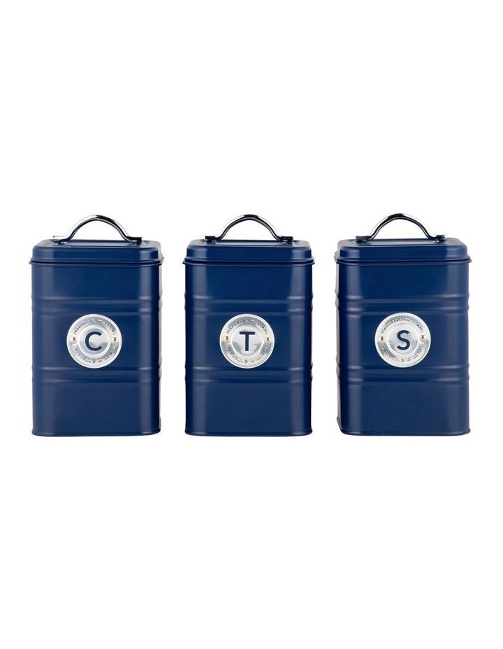 Maxwell & Williams Grantham Canister Set of 3 Gift Boxed in Navy
