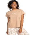 Roxy Just Do You T-shirt in Warm Taupe Brown XS