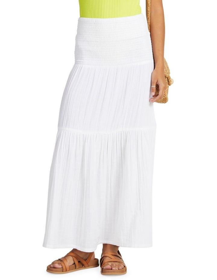 Roxy Remember The Time Maxi Skirt in Bright White L