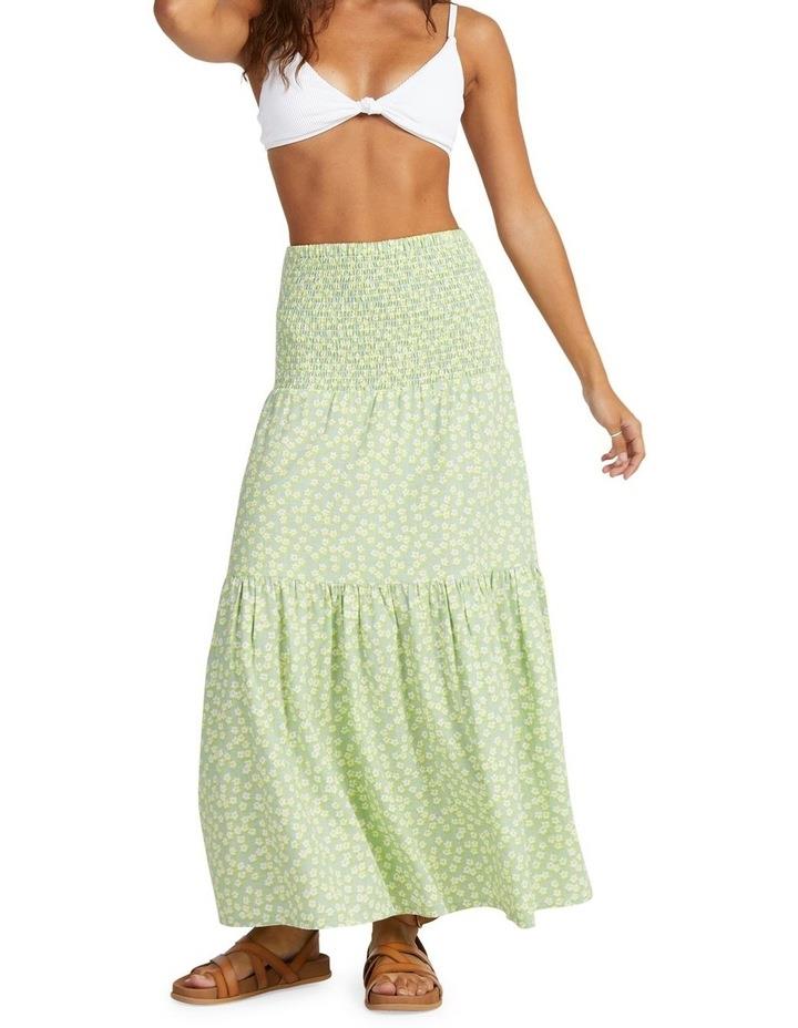Roxy Remember The Time Maxi Skirt in Quiet Green Floral Delight Green M
