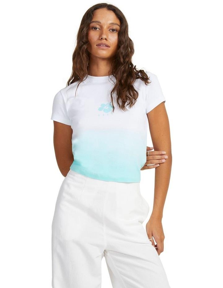 Roxy Hibiscus Dip Cropped T-Shirt in Bright White S
