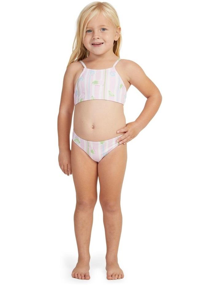 Roxy Crop Top Two-Piece Bikini Set in Pirouette Pineapple Line Pink 4