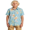 Quiksilver Tropical Floral Short Sleeve Shirt in Reef Waters Blue 8