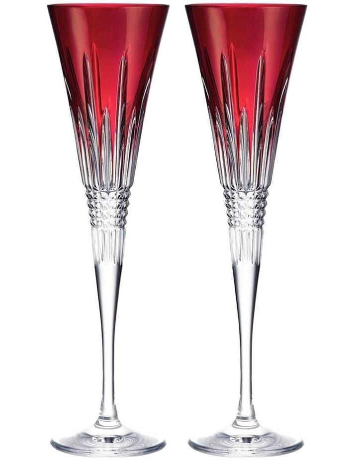 Waterford New Year Celebration Flute Set of 2 in Red 7cm