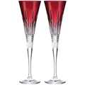 Waterford New Year Celebration Flute Set of 2 in Red 7cm