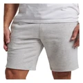 Superdry Vintage Logo Embroidered Jersey Shorts in Glacier Grey Marl Grey L