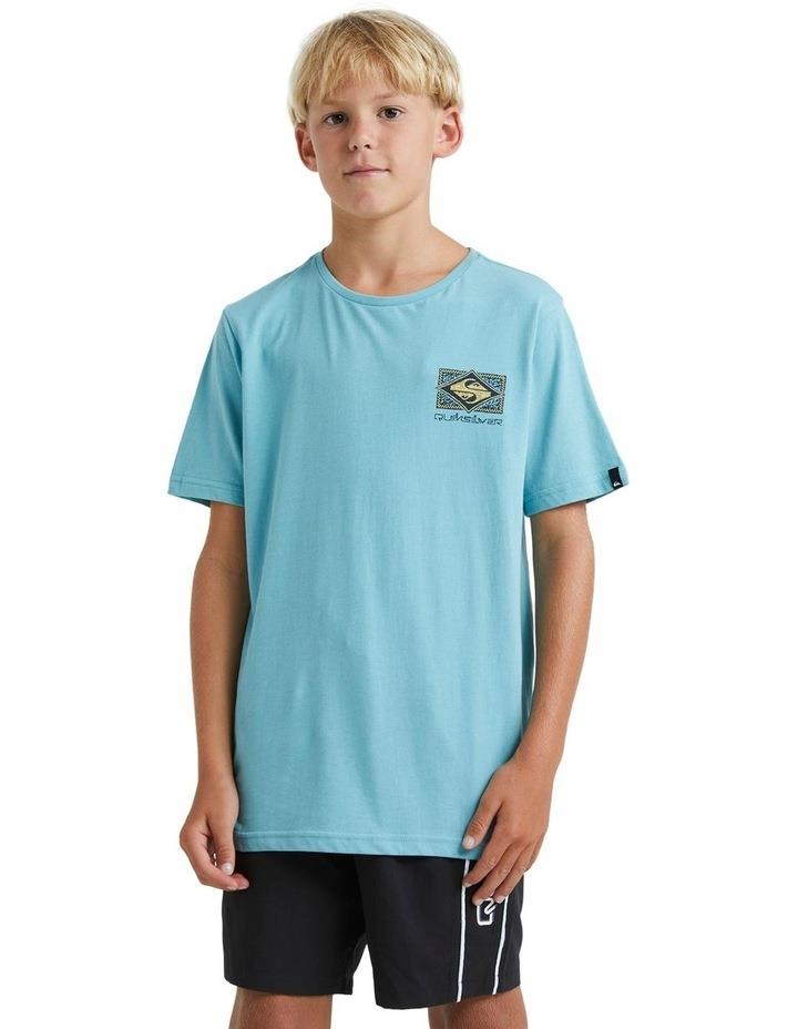 Quiksilver Back Flash T-shirt in Reef Waters Blue 10