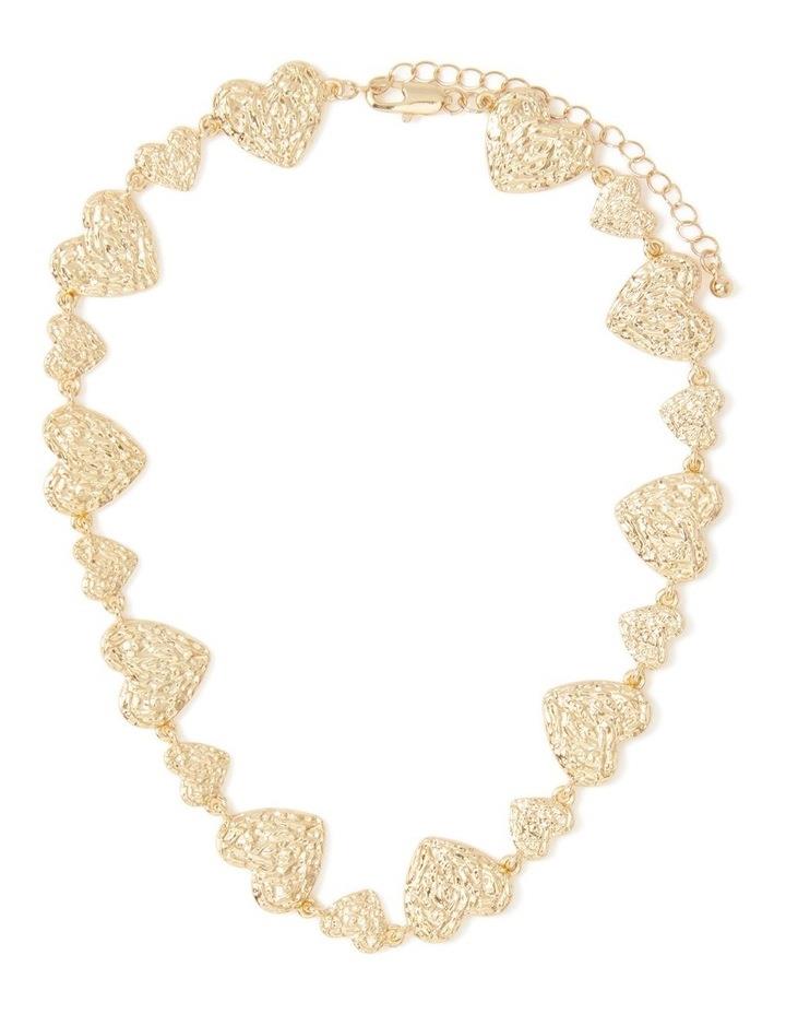 Forever New Signature Sally Textured Heart Necklace in Gold 0
