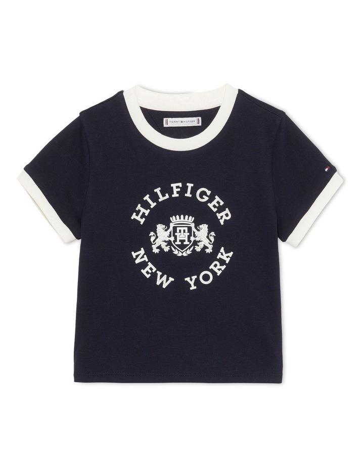 Tommy Hilfiger Crest Fitted T-shirt in Navy 8