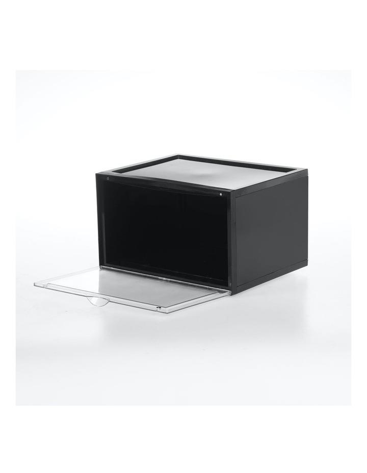 Sherwood Home Kicks Side Display Stackable Shoe Storage Box 36x28x22cm in Black