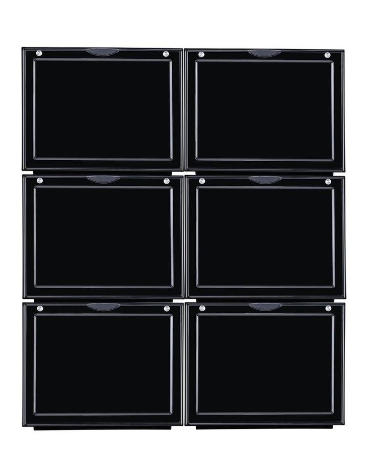 Sherwood Home Front Display Shoe Box Organiser 36x28x22cm 6 Pack in Black