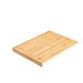 Gourmet Kitchen Bamboo Cutting Board With Counter Edge 45x35x5cm in Natural Brown