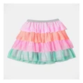 Milkshake Tiered Tulle Skirt in Rainbow 3