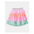 Milkshake Tiered Tulle Skirt in Rainbow 5