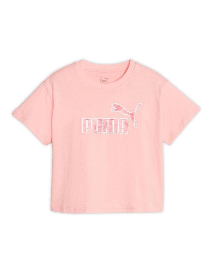 Puma Ess+ Marbleized Relaxed Tee in Peach Smoothie Lt Pink 16