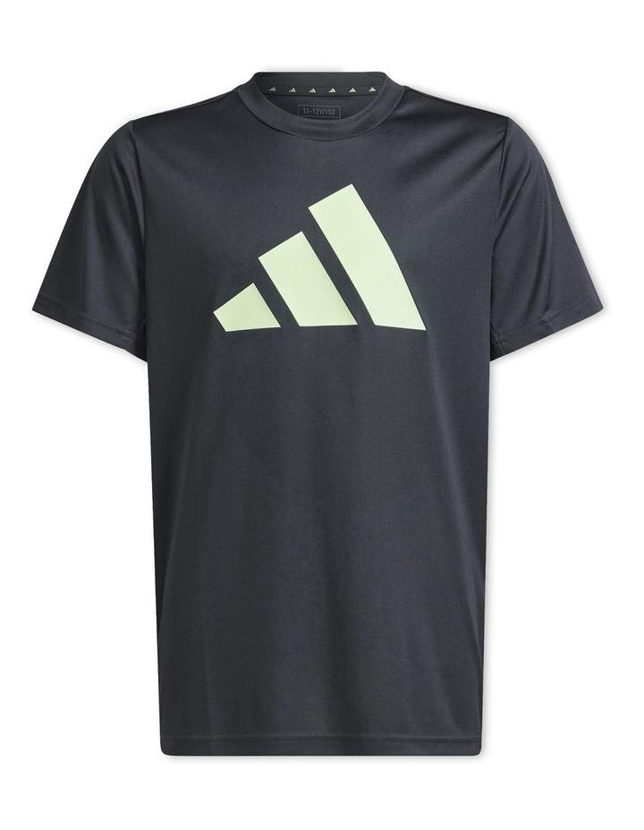 Adidas Train Essentials Aeroready Logo Regular-Fit T-shirt in Grey Charcoal 7-8