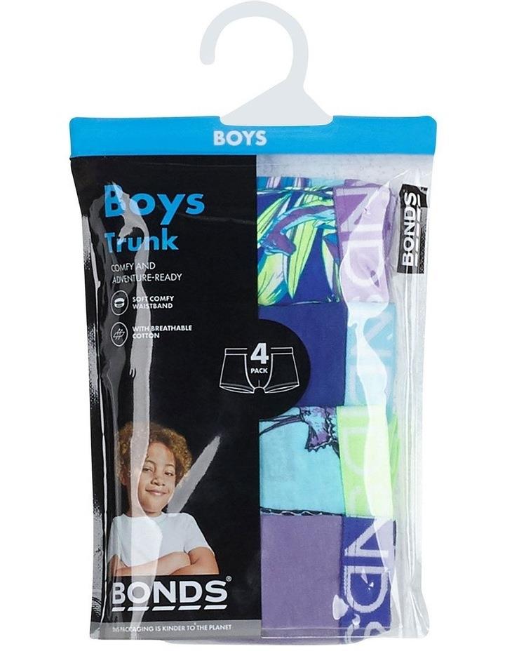 Bonds Kids Trunk 4 Pack in Dino Print Assorted 2-3