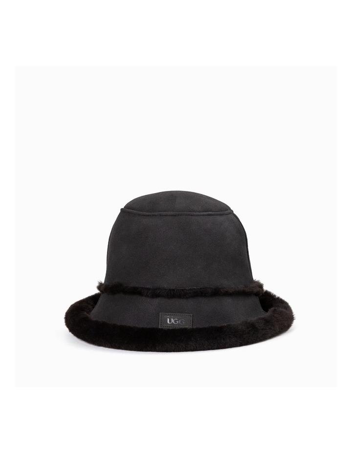 Ozwear Ugg Sheepskin Bucket Hat in Black L