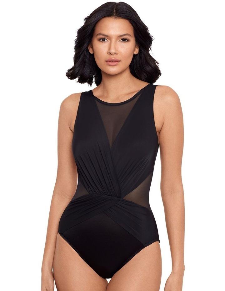 Miraclesuit Swim Illusionists Palma Shaping High Neck Swimsuit in Black 12DD