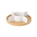 Umbra Bellwood Lazy Susan Divided in White/Natural White