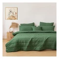 Dreamaker Haven Spot Comforter Set 6 Piece in Eden Dark Green Queen