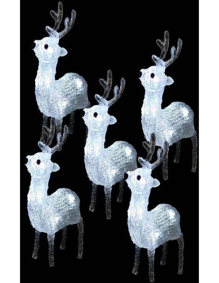 Lexi Lighting Acrylic Baby Reindeer 5 Pieces Set in White