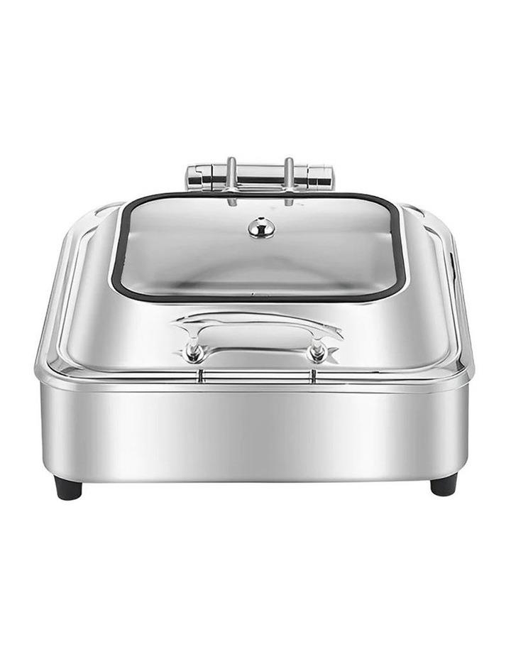 SOGA Stainless Steel Square Chafing Dish with Top Lid in Silver