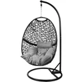Levede Outdoor Hanging Swing Egg Chair in Black