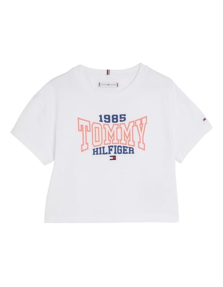 Tommy Hilfiger Girls 8-16 1985 Collection Varsity Logo T-Shirt in White 8