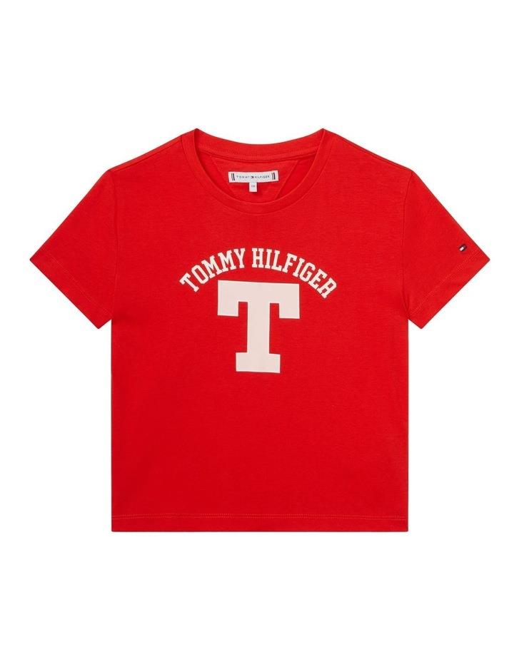 Tommy Hilfiger Girls 8-16 WCC Varsity Tee in Red 8