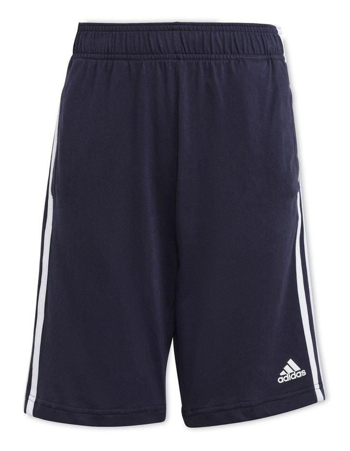 Adidas Essentials 3-Stripes Knit Shorts in Legend Ink/White Navy 13-14
