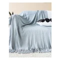 SOGA Acrylic Knitted Throw Blanket in Grey