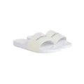 Calvin Klein Recycled Pearlised Logo Slides in Bright White 37