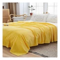 SOGA Throw Blanket Warm Cozy Striped Pattern Thin Flannel Coverlet Fleece Bed Sofa Comforter in Yellow