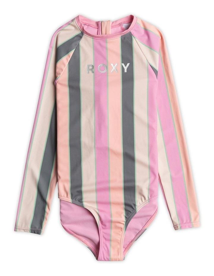 Roxy Very Vista Long Sleeve Onepiece in Agave Green Pink 10